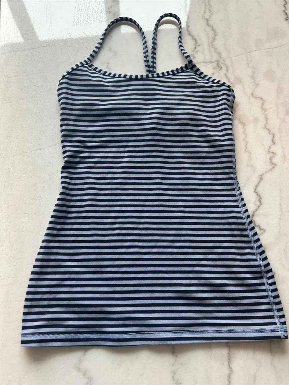 EUC Rare Lululemon Power Y Tank *Luon Light in Poplar Haze (4) - Picture 2 of 4